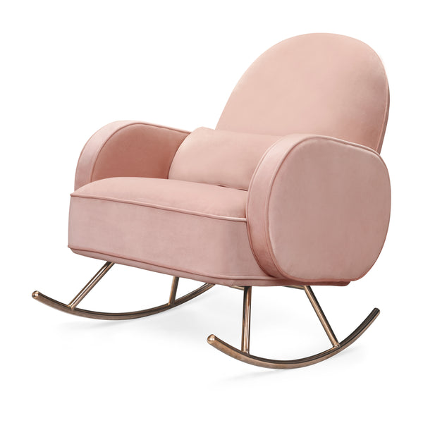 NW17087BPV,Nursery Works,Compass Rocker in Blush Velvet with Rose Gold Legs