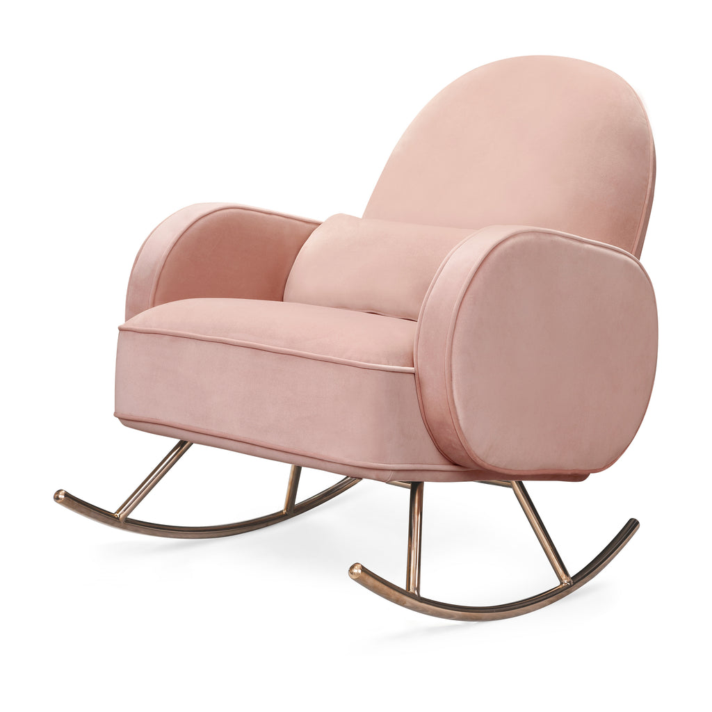 NW17087BPV,Nursery Works,Compass Rocker in Blush Velvet with Rose Gold Legs