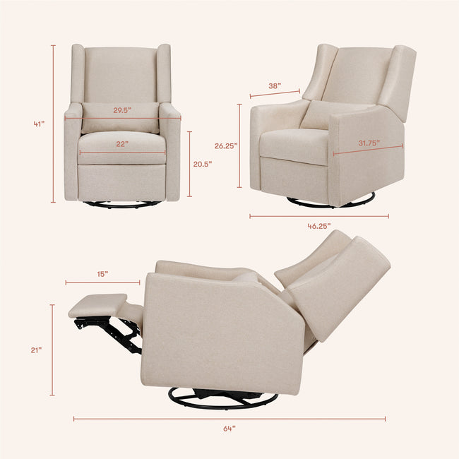 M11288PBEW,Babyletto,Kiwi Glider Recliner w/ Electronic Control and USB in Performance Beach Eco-Weave