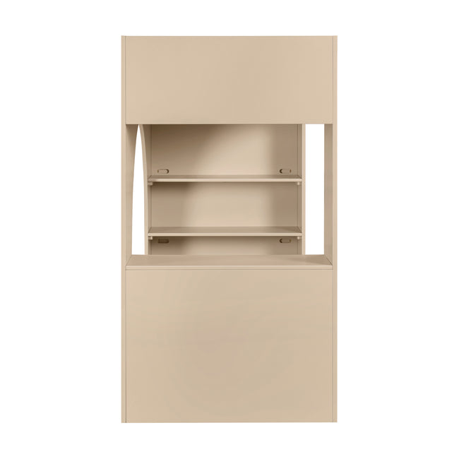 M32971TPESH,Babyletto Kids,Moab Stair Loft Bed in Taupe/Ash