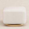 M26385PCMEWLB,Babyletto,Kiwi Gliding Ottoman in Performance Cream Eco-Weave w/ Light Wood Base