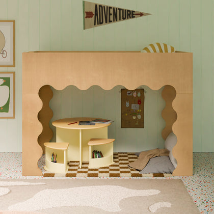 M31720PYHY,Babyletto Kids,Nessa Nesting Play Table in Pale Yellow and Honey