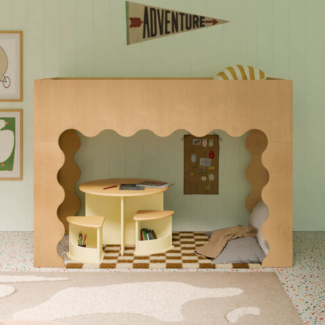 M31720PYHY,Babyletto Kids,Nessa Nesting Play Table in Pale Yellow and Honey