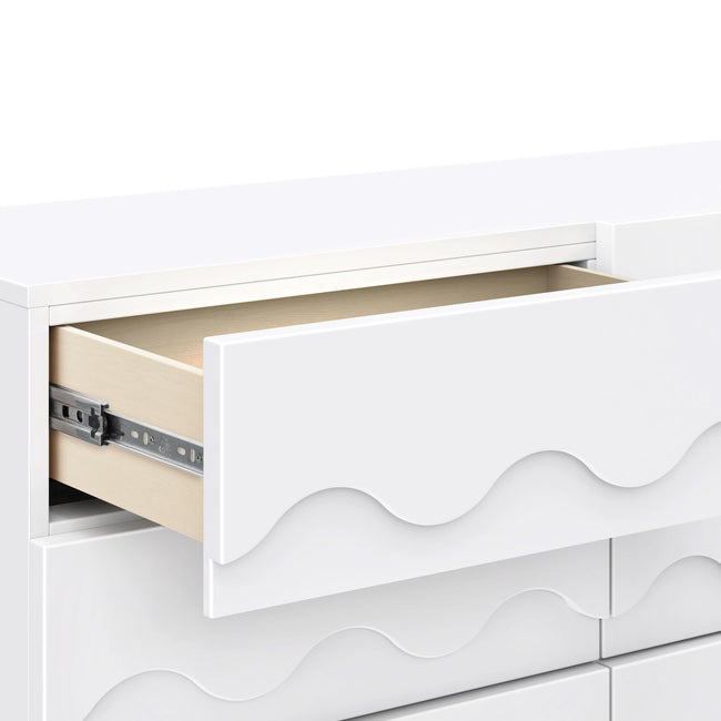 M31116WHY,Babyletto Kids,Lido Wave 6-Drawer Assembled Dresser in White and Honey