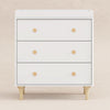 M9023WN,Babyletto,Lolly 3-Drawer Changer Dresser w/Removable Changing Tray in White/Natural