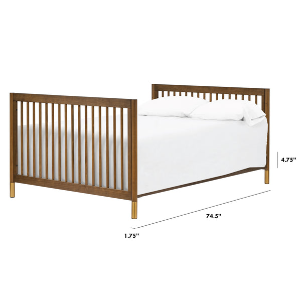 M5789NL,The MDB Family,Hidden Hardware Twin/Full Size Bed Conversion Kit in Natural Walnut