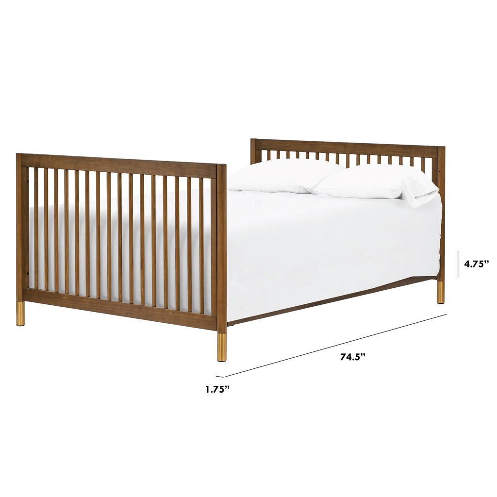 M5789NL,The MDB Family,Hidden Hardware Twin/Full Size Bed Conversion Kit in Natural Walnut