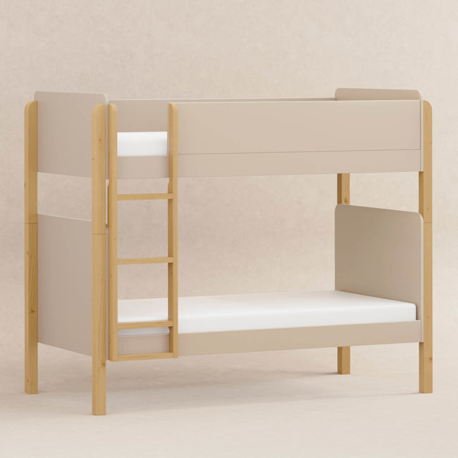 M18494TPEHY,Babyletto Kids,TipToe Bunk Bed in Taupe and Honey