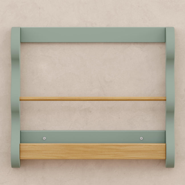 M31130LSHY,Babyletto Kids,Lido Wave Book Rack in Light Sage and Honey