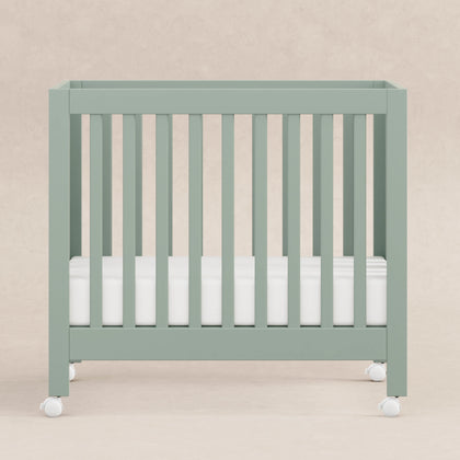 M6698LS,Babyletto,Origami Mini Crib in Light Sage