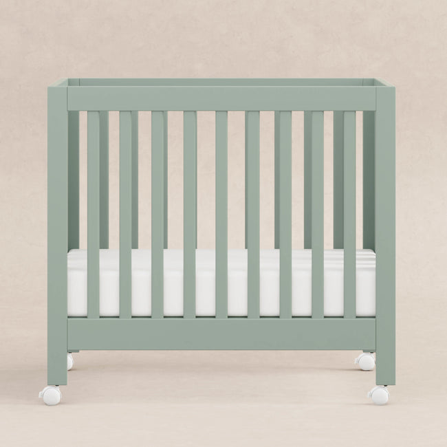 M6698LS,Babyletto,Origami Mini Crib in Light Sage