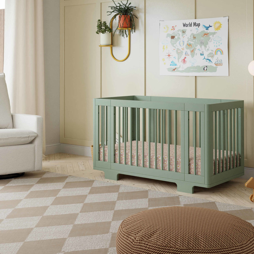 M23401LS,Babyletto,Yuzu 8-in-1 Convertible Crib w/All-Stages Conversion Kits in Light Sage