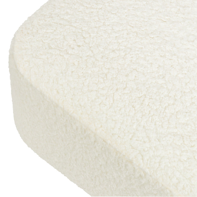 M26385CMSGLB,Babyletto,Kiwi Gliding Ottoman in Cream Shearling with Light Wood Base