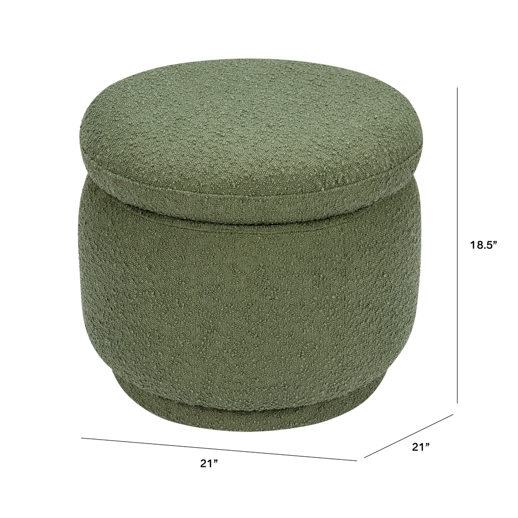 M22985OB,Babyletto,Enoki Storage Ottoman in Olive Boucle