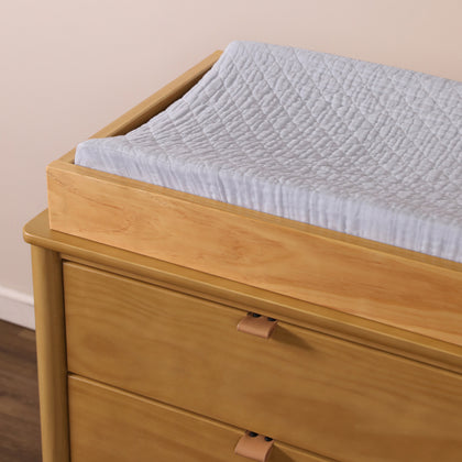 Quilted Changing Pad Cover in GOTS Certified Organic Muslin Cotton
