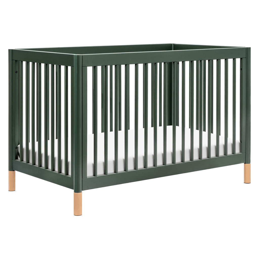 M12901FRGRBE,Babyletto,Gelato 4-in-1 Convertible Crib w/Toddler Bed Kit in Forest Green/Blonde Feet