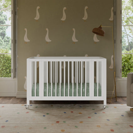M30880W,Babyletto,Rolli 9-in-1 Convertible All-Stages® Crib w/ Bassinet & Toddler Bed Kits in White