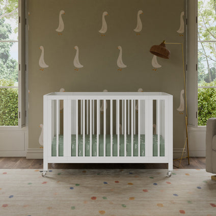 M30880W,Babyletto,Rolli 9-in-1 Convertible All-Stages® Crib w/ Bassinet & Toddler Bed Kits in White