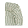 T30533,Babyletto,Moss Stripe Muslin All-Stages Midi Crib Sheet in GOTS Certified Organic Cotton