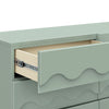 M31116LSHY,Babyletto Kids,Lido Wave 6-Drawer Assembled Dresser in Light Sage and Honey
