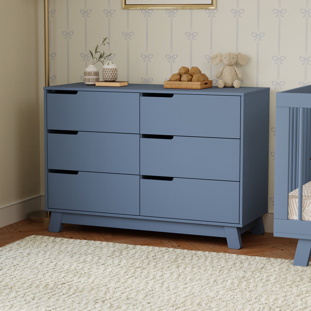 M4216CVB,Babyletto,Hudson 6-Drawer Double Dresser  Assembled in Cove Blue