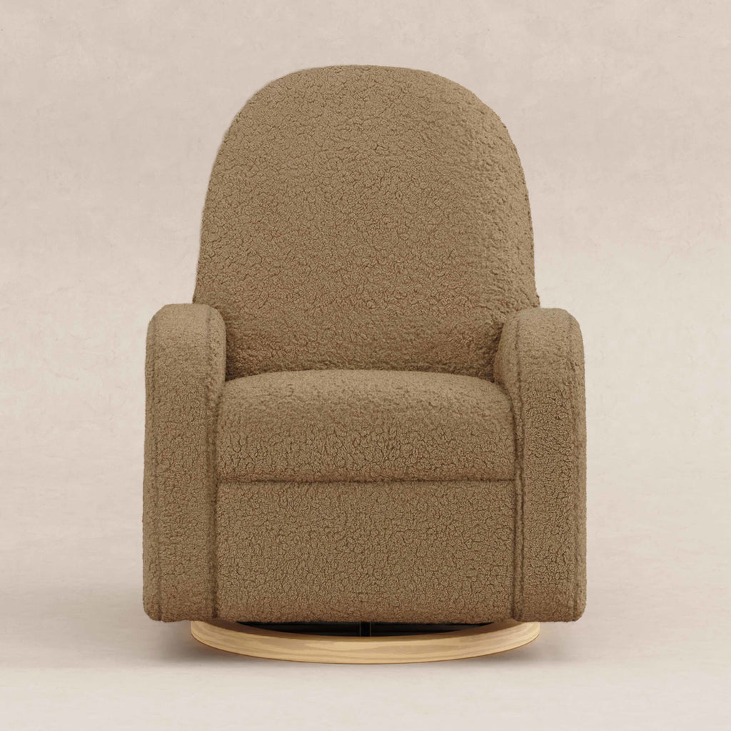 M23188CTSLB,Babyletto,Nami Glider Recliner w/ Electronic Control and USB in Cortado Shearling with Light Wood Base