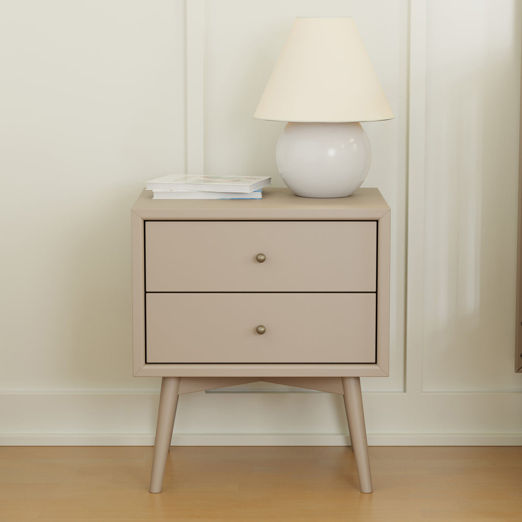 M15960TPE,Babyletto,Palma Nightstand with USB Port  Assembled in Taupe