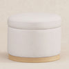 M22885PCMEWLB,Babyletto,Naka Storage Ottoman in Performance Cream Eco-Weave w/ Light wood base