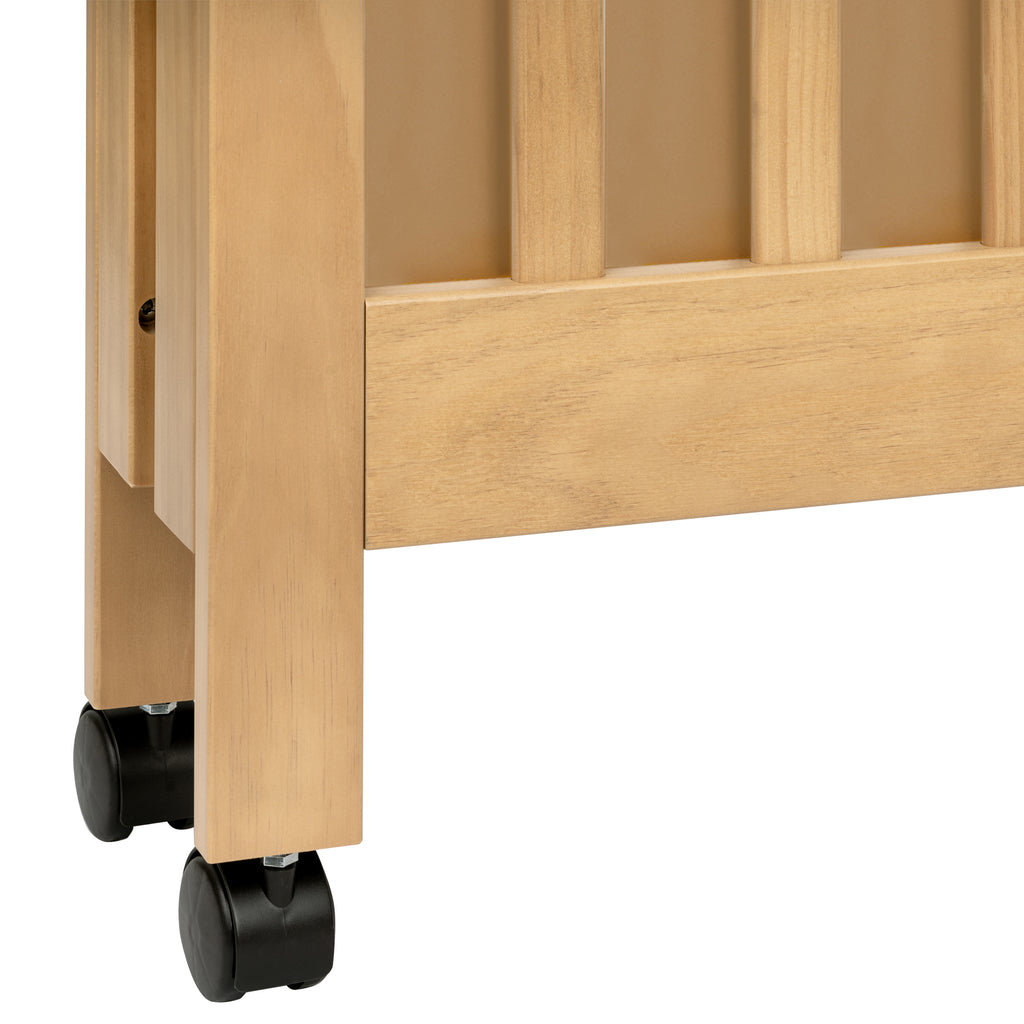 M6601HY,Maki Full-Size Folding Crib w/ Toddler Bed Conversion Kit in Honey