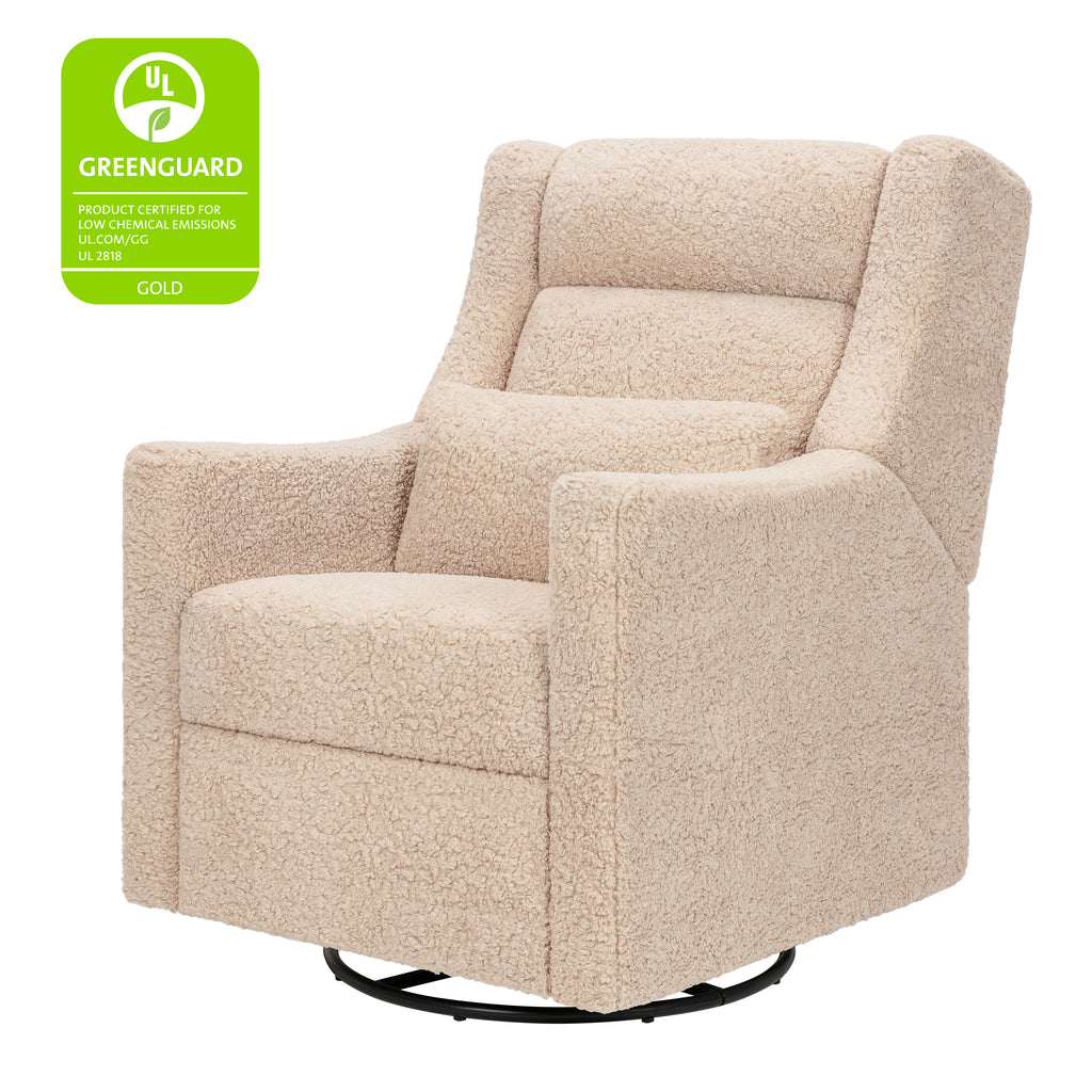 M11286CSG,Babyletto,Kiwi Plus Power Glider Recliner w/ Power Headrest in Chai Shearling