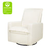 M20977CMSG,Babyletto,Cali Flange Gliding Swivel Recliner in Cream Shearling