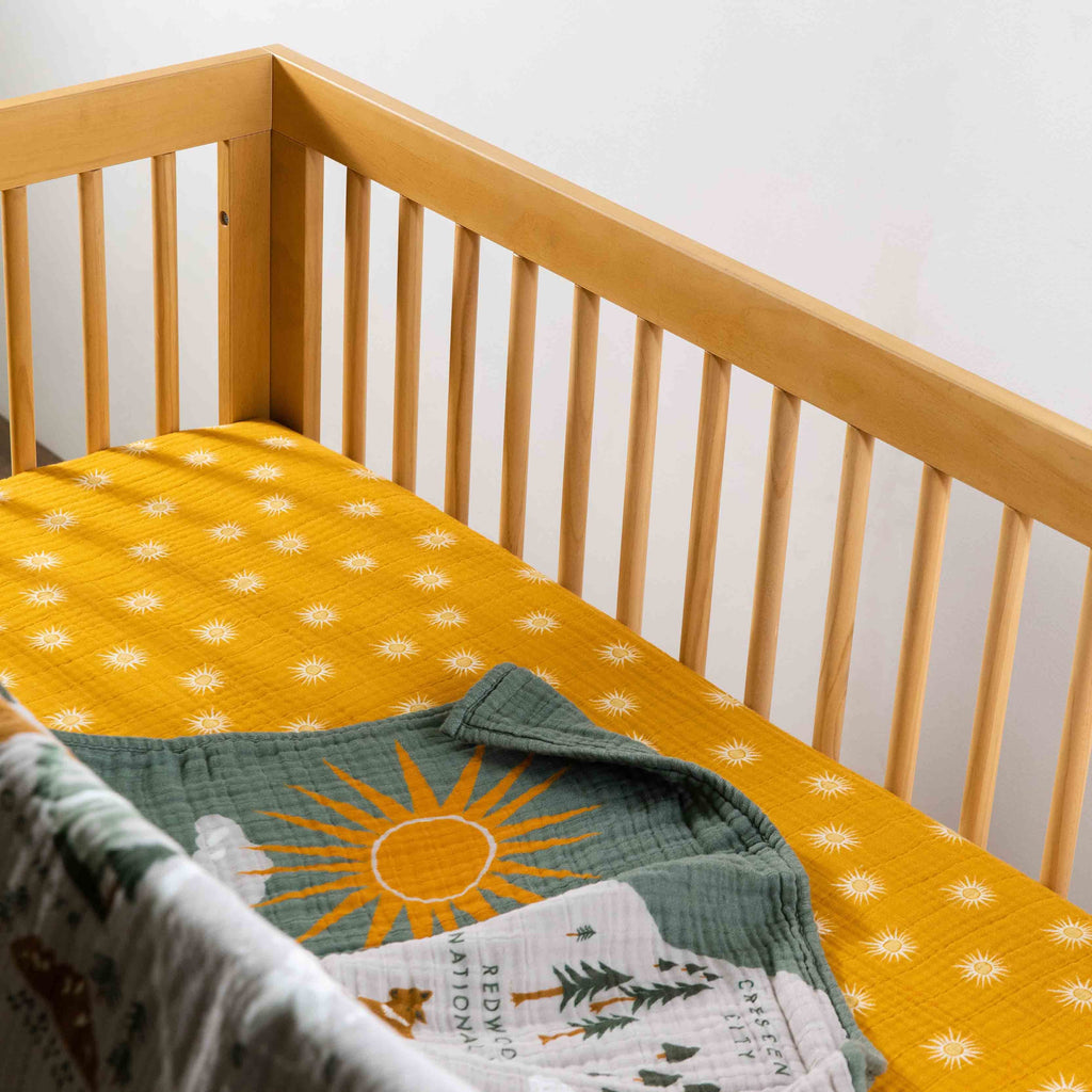 Mustard crib bedding best sale