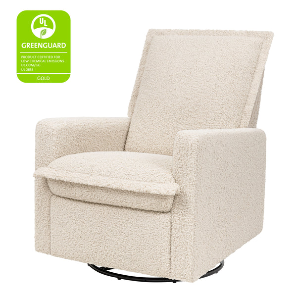 M20977AT,Babyletto,Cali Flange Gliding Swivel Recliner in Almond Teddy Loop