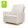 M20984PCMEWLB,Babyletto,Cali Pillowback Chair and a Half Glider in Performance Cream Eco-Weave w/ Light Wood Base