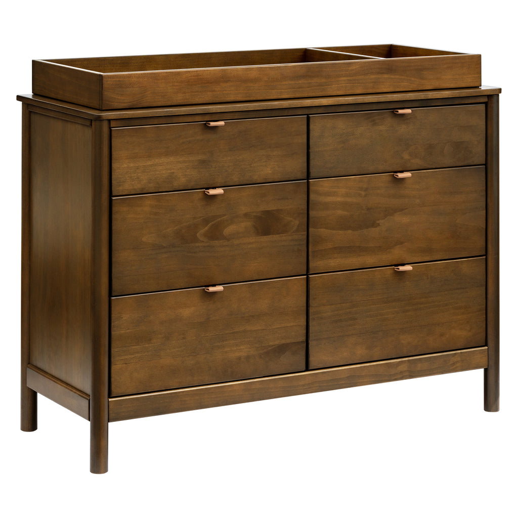 M25616NL,Babyletto,Bondi 6-Drawer Assembled Dresser in Natural Walnut