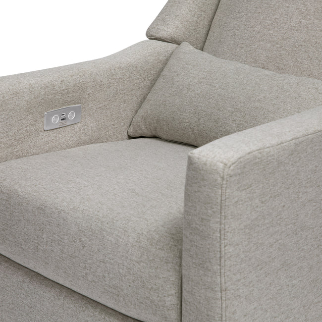 M11288PGEW,Babyletto,Kiwi Glider Recliner w/ Electronic Control and USB in Performance Grey Eco-Weave