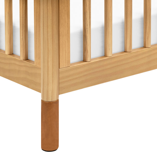 M12901HYVTL,Babyletto,Gelato 4-in-1 Convertible Crib w/Toddler Bed Kit in Honey/Vegan Tan Leather Feet