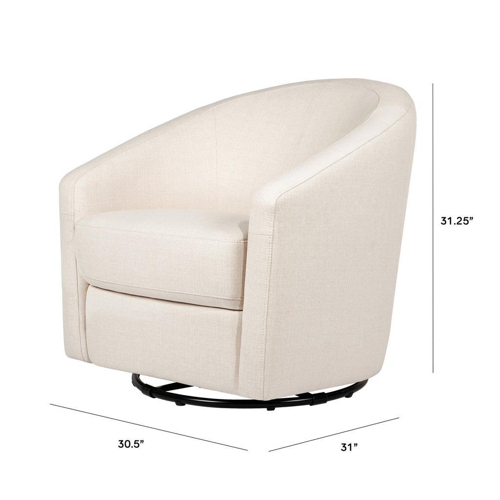 M5887PNET,Babyletto,Madison Swivel Glider in Performance Natural Eco-Twill