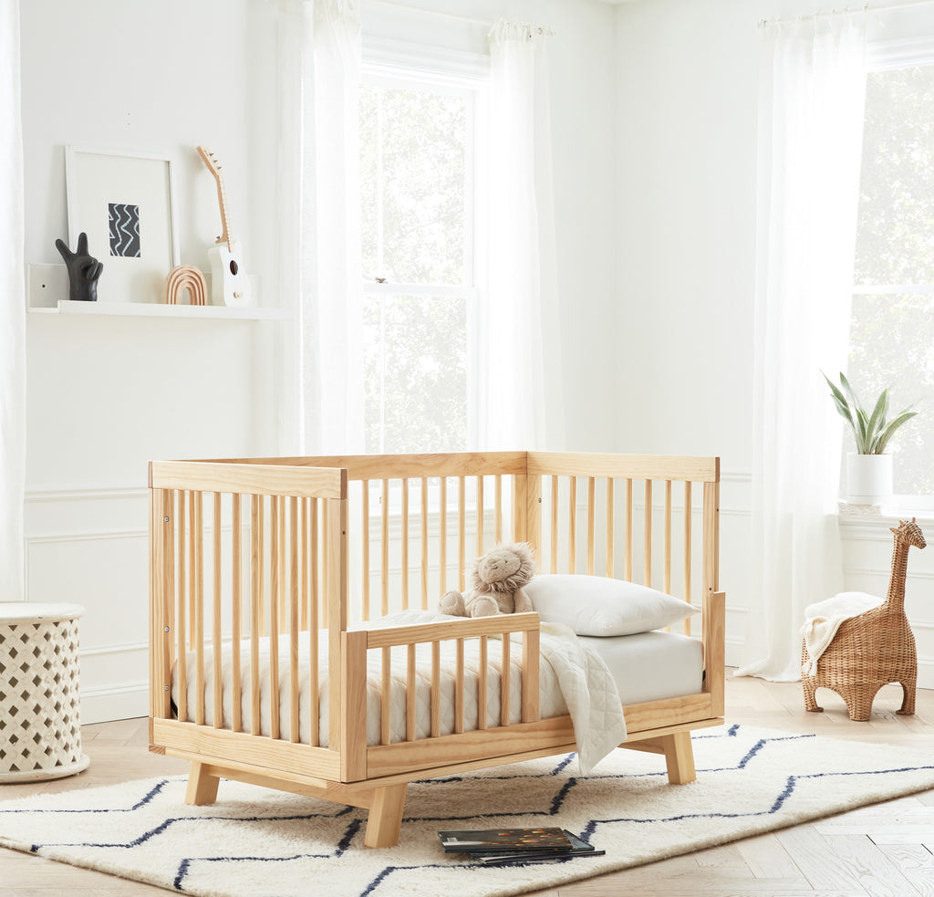 M4201N,Babyletto,Hudson 3-in-1 Convertible Crib w/Toddler Bed Conversion Kit in Natural Finish