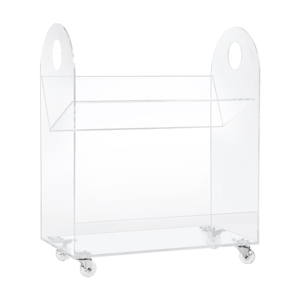 M15614K,Babyletto,Presto Acrylic Bookcase and Cart in Acrylic