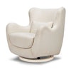 M24187WBIB,Nursery Works,Solstice Swivel Glider in Ivory Boucle w/Ivory Wood Base