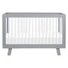 M4201GW,Babyletto,Hudson 3-in-1 Convertible Crib w/Toddler Bed Conversion Kit in Grey/White