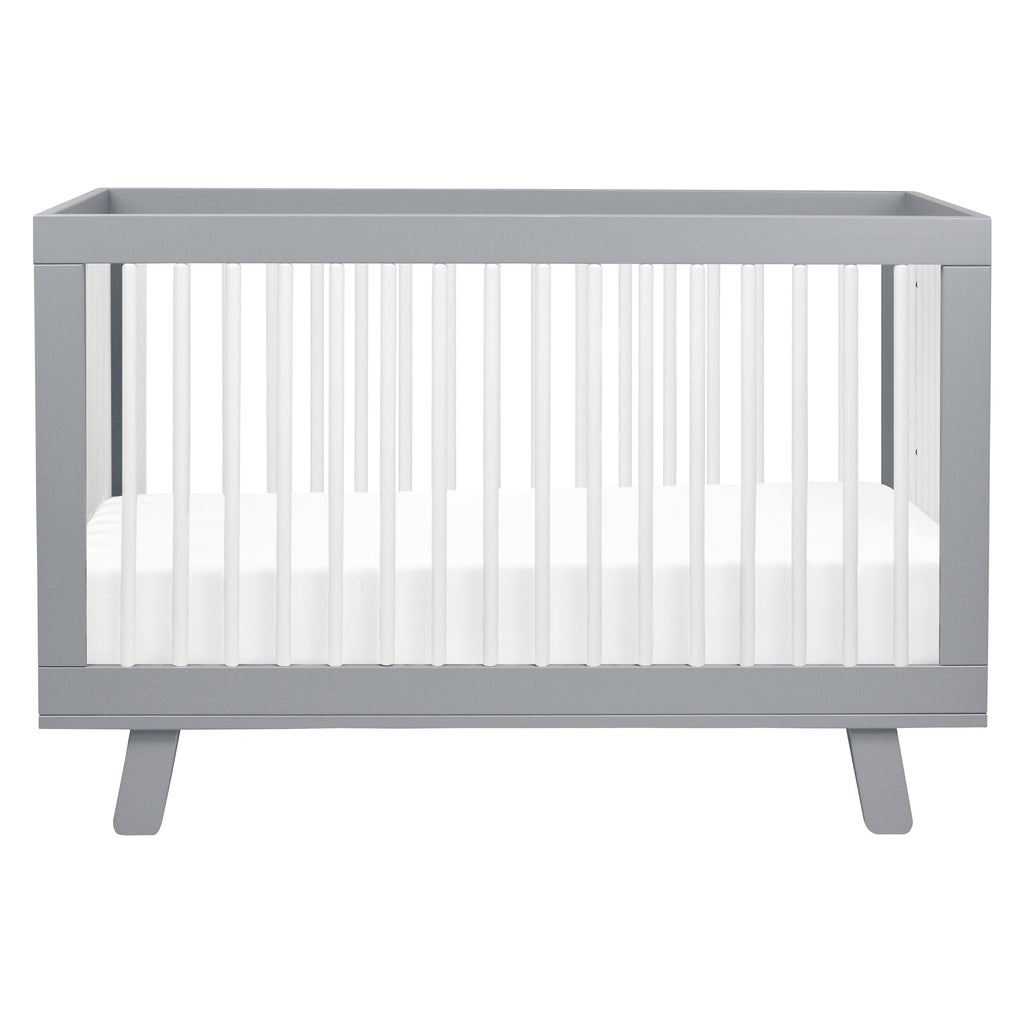 M4201GW,Hudson 3-in-1 Convertible Crib w/Toddler Bed Conversion Kit in Grey/White