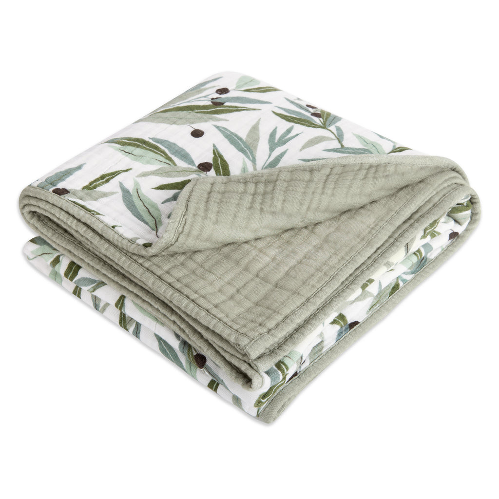 T28239,Babyletto,Olive Branches Muslin Quilt in GOTS Certified Organic Cotton