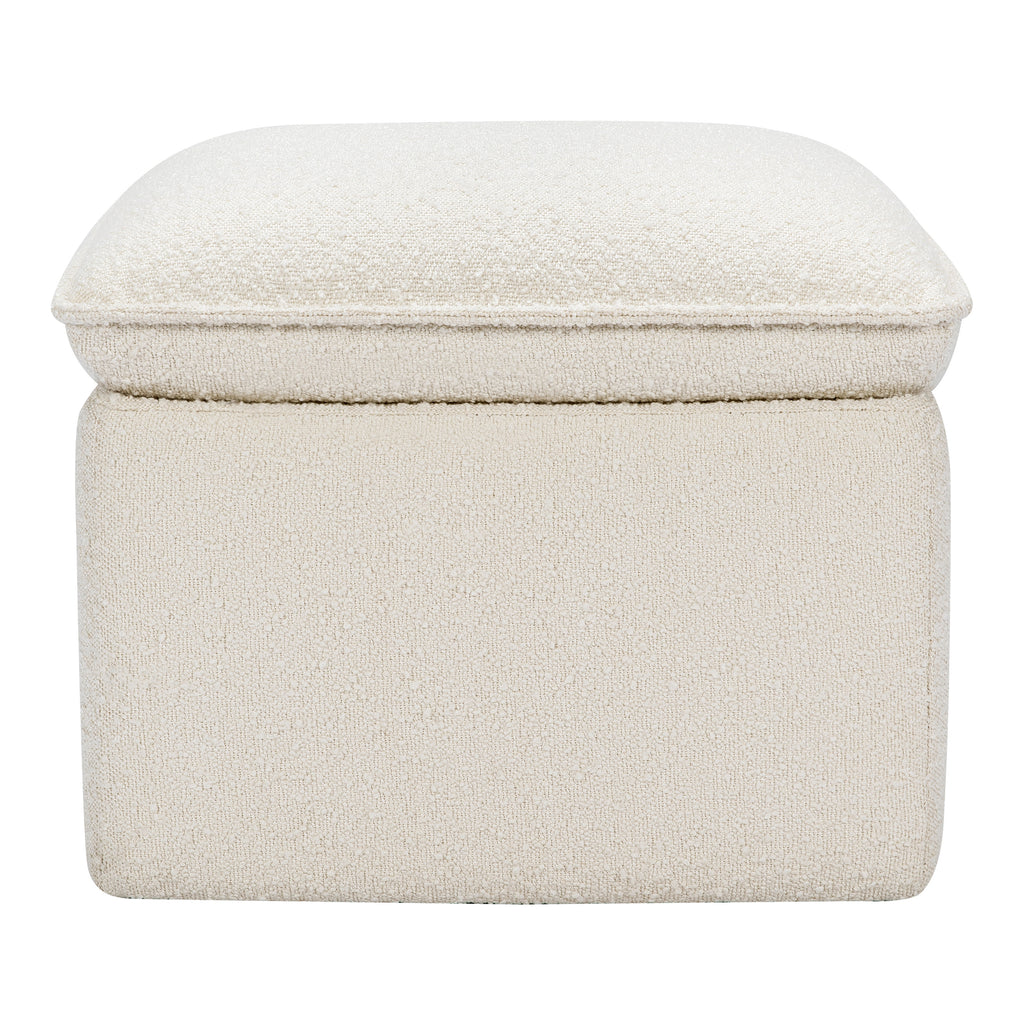 M20985WB,Cali Storage Ottoman in Ivory Boucle