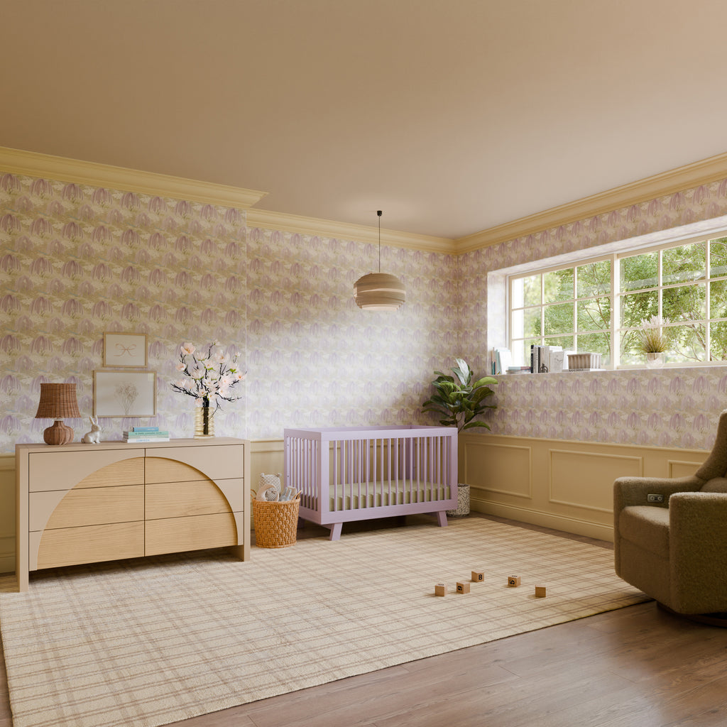 M4201LC,Babyletto,Hudson 3-in-1 Convertible Crib w/Toddler Bed Conversion Kit in Lilac