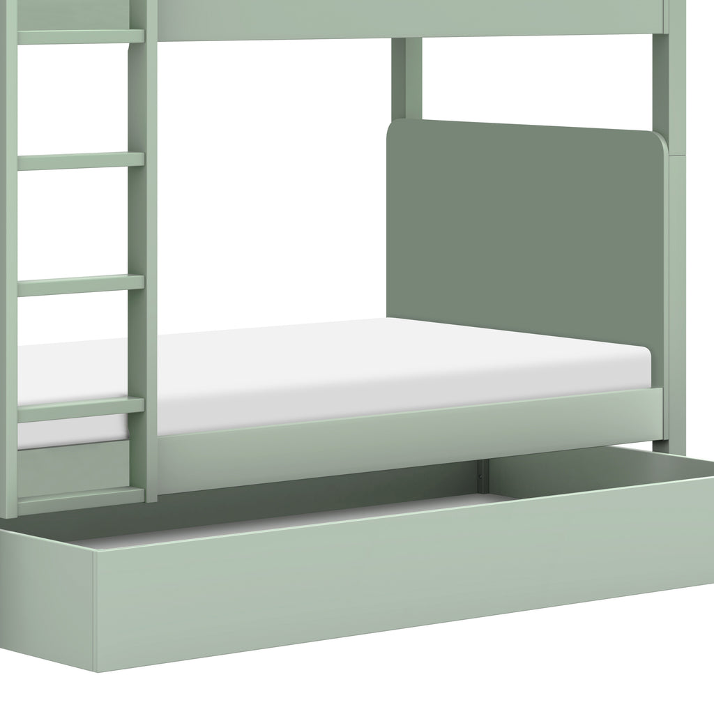 M19173LS,The MDB Family,Universal Twin Storage Trundle Bed in Light Sage