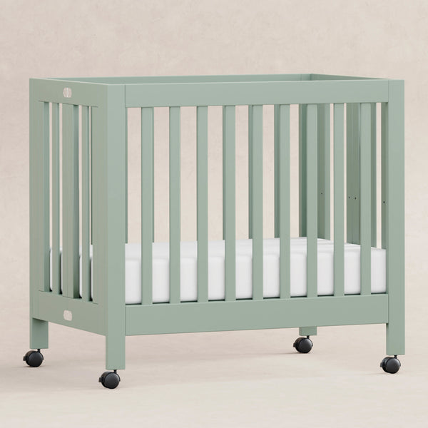 M6698LS,Babyletto,Origami Mini Crib in Light Sage