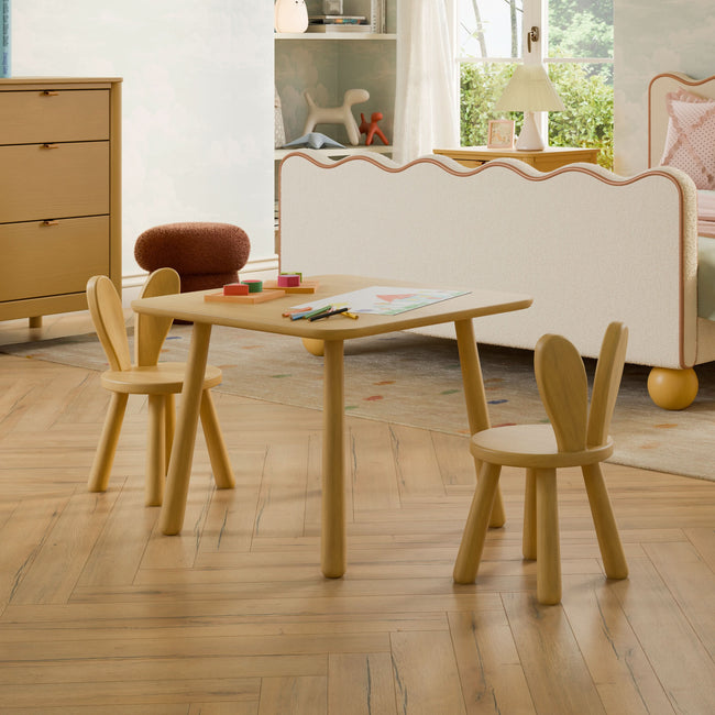 M32110LTW,Babyletto Kids,Hoppy Play Table & Chair Set in Light Wood