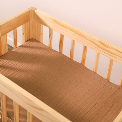 All-Stages Bassinet Sheet in GOTS Certified Organic Muslin Cotton